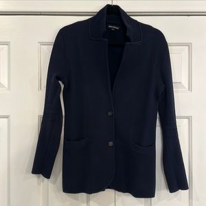 Navy blue 100% cotton stretch blazer size XS